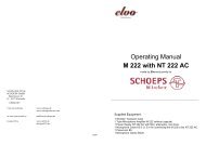 Operating Manual M 222 with NT 222 AC - ELVO Mikrofonbau