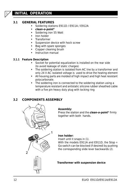 SOLDERING STATIONS - ELVO© Electronics AG