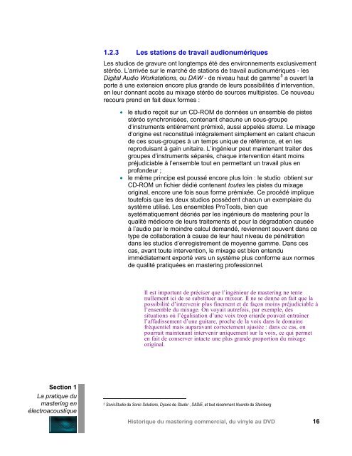 La pratique du mastering en électroacoustique - CEC