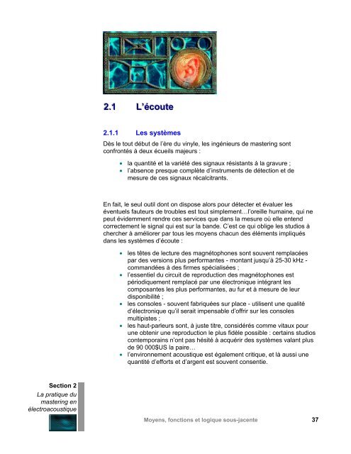 La pratique du mastering en électroacoustique - CEC