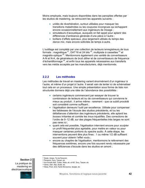 La pratique du mastering en électroacoustique - CEC