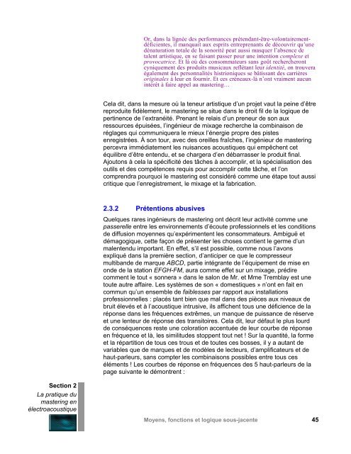 La pratique du mastering en électroacoustique - CEC