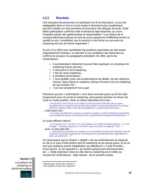 La pratique du mastering en électroacoustique - CEC