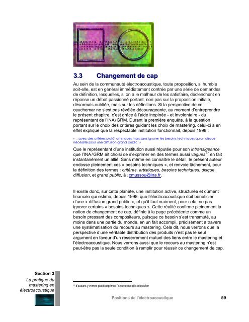 La pratique du mastering en électroacoustique - CEC