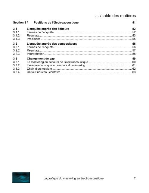 La pratique du mastering en électroacoustique - CEC