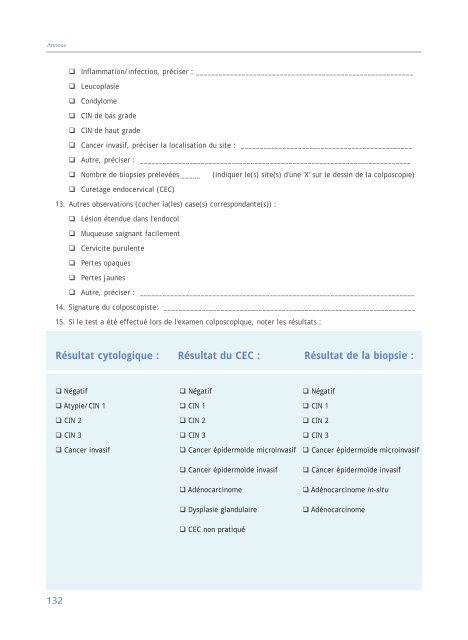 Colposcopie et Traitement des Néoplasies Cervicales Intraépithéliales