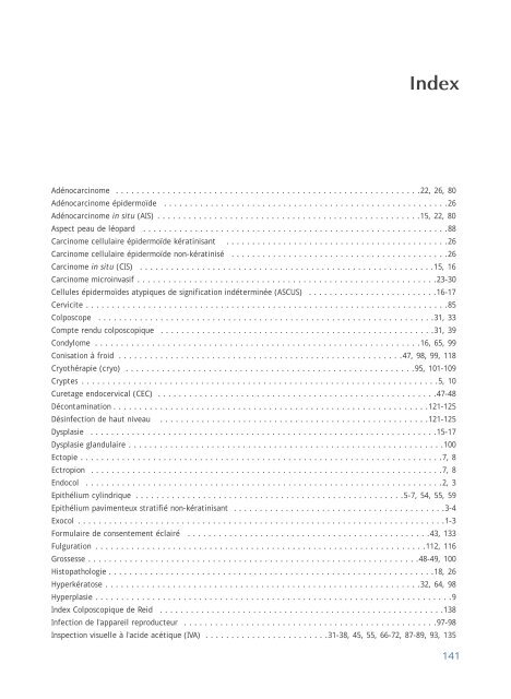 Colposcopie et Traitement des Néoplasies Cervicales Intraépithéliales