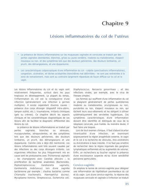 Colposcopie et Traitement des Néoplasies Cervicales Intraépithéliales