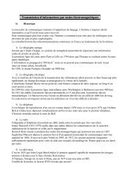 Transmission d'informations par ondes électromagnétiques