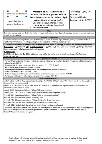 16 morphine titration vo et inj V2 - Infirmiers.com