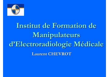 Manipulateurs en électroradiologie médicale