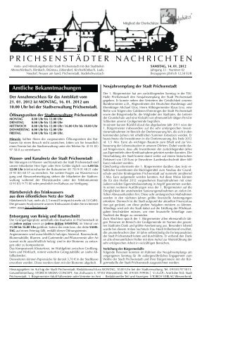 02 - Amtsblatt vom 14. Januar 2012 - Ausgabe02