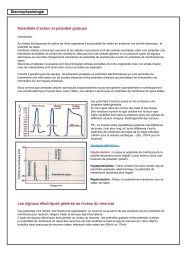 Potentiels d'action et potentiel gradues Les signaux électriques ...