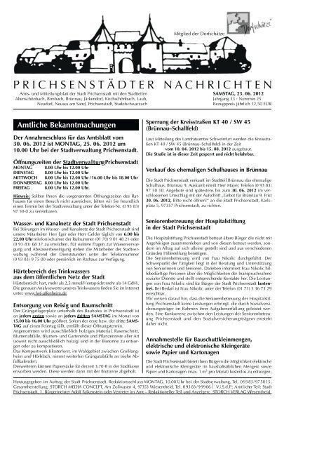25 - Amtsblatt vom 23. Juni 2012 - Ausgabe 25