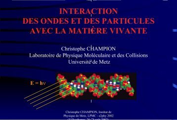 CLASSIFICATION DES RAYONNEMENTS - e2Phy