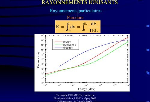 CLASSIFICATION DES RAYONNEMENTS - e2Phy