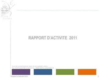 Rapport d'activité - Site de l'Hôpital du Vésinet