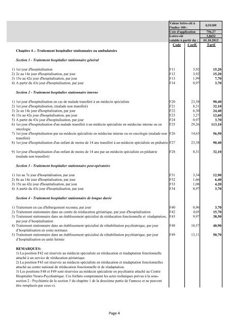 premiere partie : actes generaux tarifs de la nomenclature ... - CNS