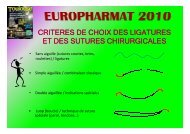 Critères des choix des ligatures et des sutures ... - Euro-Pharmat