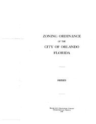 ZONING ORDINANCE CITY OF ORLANDO FLORIDA