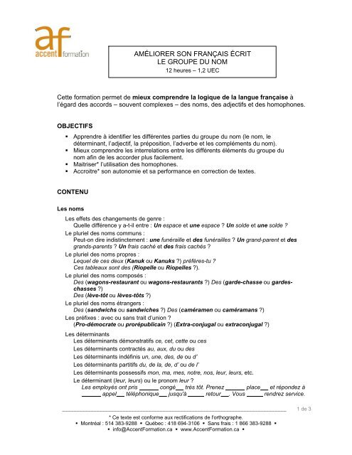 Accent formation vedene