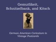 Gemutlikeit, Schnitzelbank, and Kitsch - University of Cincinnati ...