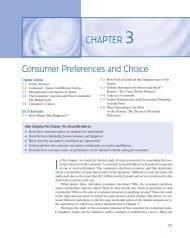 CHAPTER 3 Consumer Preferences and Choice