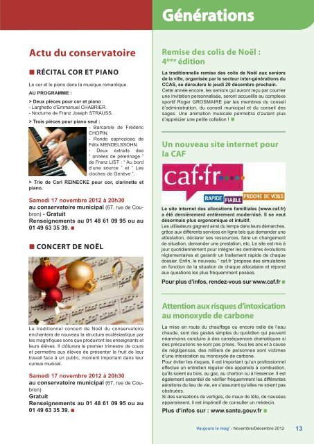 LE MAG DE NOVEMBRE / DECEMBRE 2012 (pdf - 830 - Vaujours