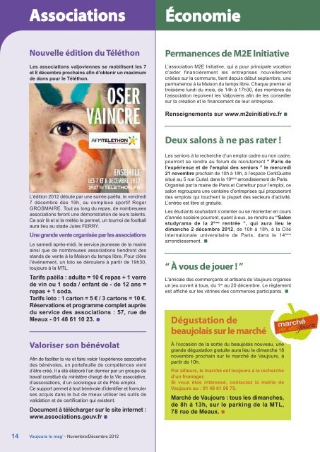 LE MAG DE NOVEMBRE / DECEMBRE 2012 (pdf - 830 - Vaujours