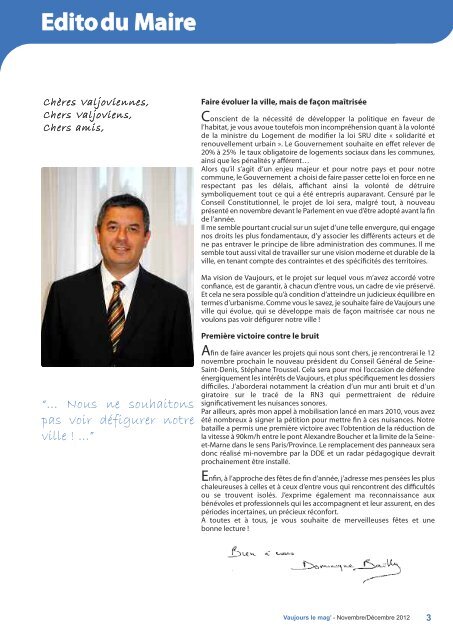 LE MAG DE NOVEMBRE / DECEMBRE 2012 (pdf - 830 - Vaujours