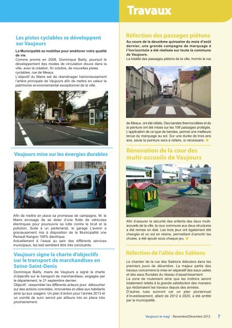 LE MAG DE NOVEMBRE / DECEMBRE 2012 (pdf - 830 - Vaujours