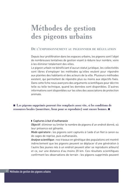 Guide pigeons en ville - Natureparif