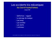 Les accidents bio-mécaniques