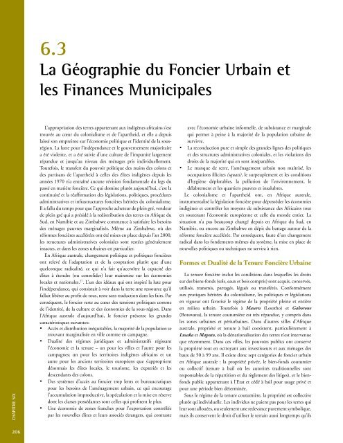 L'éTAT de VILLes AFrIcAINes - UN-Habitat