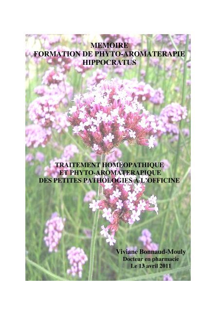 MEMOIRE FORMATION DE PHYTO-AROMATERAPIE ... - Hippocratus