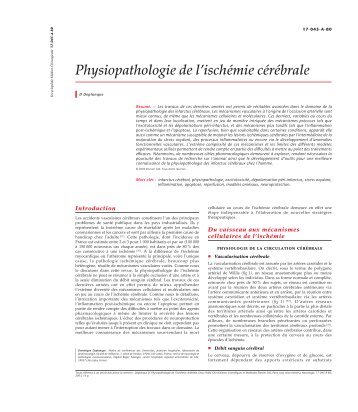 Physiopathologie de l'ischémie cérébrale - Psychologie - M. Fouchey