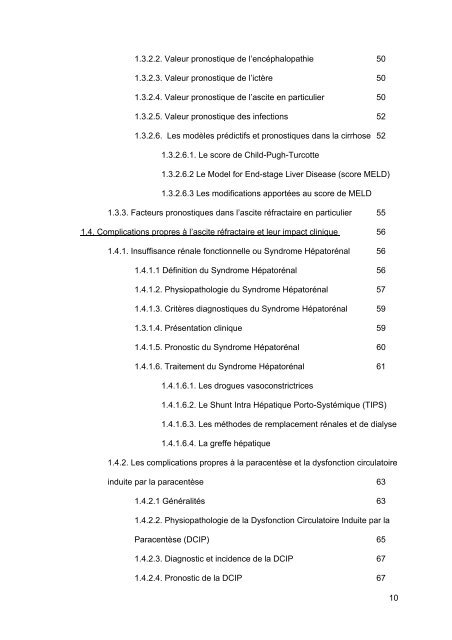 Identification de facteurs pronostiques délétères dans la cirrhose ...