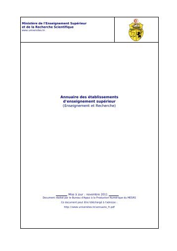 Annuaire des établissements d'enseignement supérieur ...