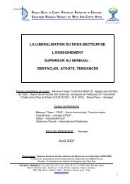 LA LIBERALISATION DU SOUS-SECTEUR DE L'ENSEIGNEMENT ...