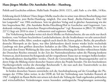 268 Hans-Jürgen Mielke: Die Autobahn Berlin – Hamburg.