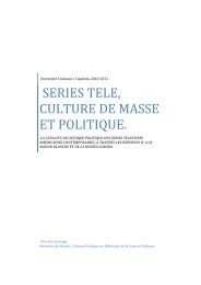 SERIES TELE, CULTURE DE MASSE ET POLITIQUE. - DoYouBuzz