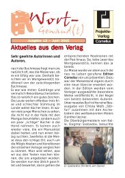 Wort-Gewand(t) 13.pmd - Projekte-Verlag Cornelius