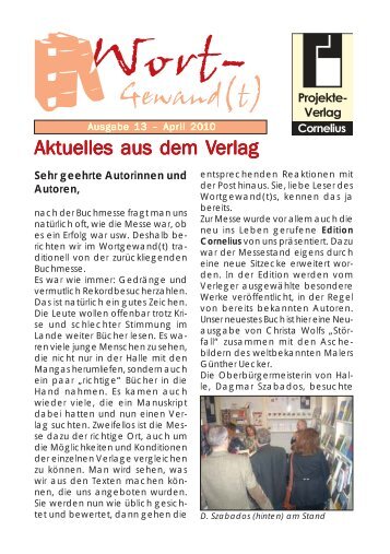 Wort-Gewand(t) 13.pmd - Projekte-Verlag Cornelius