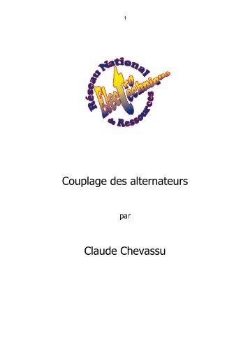 Couplage des alternateurs Claude Chevassu