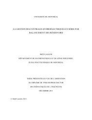 la gestion des centrales hydroélectriques en série par balancement ...