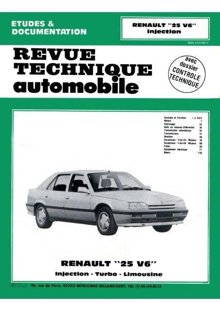 R.T.A RENAULT 25 V 6 Injection-Turbo-Limousine, Édition 1993.pdf