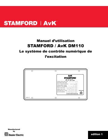 STAMFORD / AvK DM110 - Cummins Generator Technologies