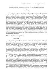 Essai de poétique comparée - Association Georges Perec