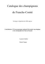 Catalogue des champignons de Franche-Comté - Société ...