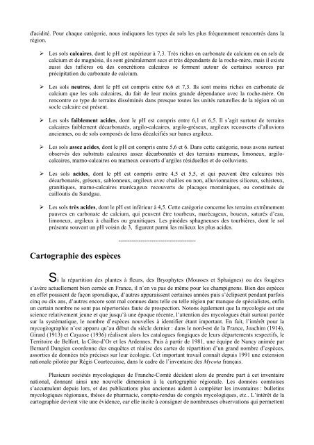 Catalogue des champignons de Franche-Comté - Société ...